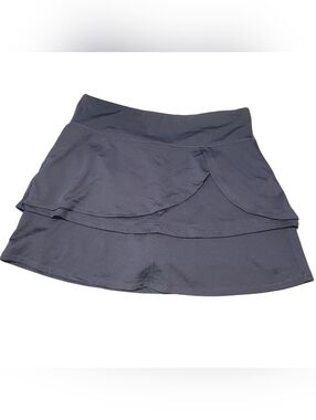 Marika Tek Dark Grey Women’s Activewear Layered Sporty Skort Size M